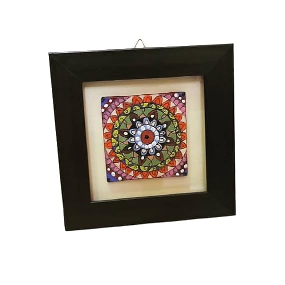 ArtistryBySaanjh Canvas & Glass Wall Handmade Paintings with Frame for