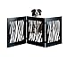 Kleeger KLG-195 Wooden Pet Gate, Foldable & Freestanding, For Indoor Home & Office Use. Keeps Pets Safe [ Zebra Pattern Decorative Design]. Easy Set Up, No Tools Required - Black