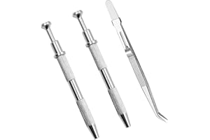 Piercing Ball Grabber Tool and Prong Tweezers,Jeweler's Pick up Tool Piercing Removal Tool for Changing Jewelry Beads Gems Di