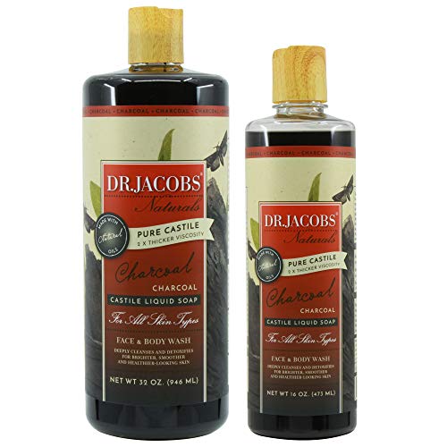 Dr Jacobs Naturals 32 & 16 Oz. Pure Castile Liquid Soap No Palm Oil