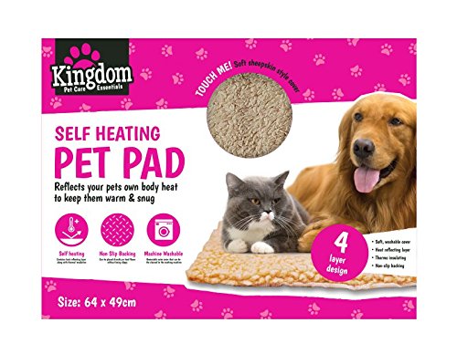 Kingdom SELF WARMING PET BED PAD SUPER SOFT MACHINE WASHABLE 64CM X 49CM