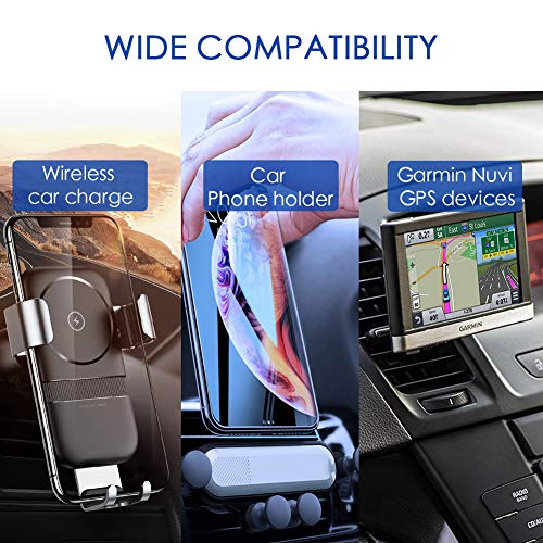 Anumit Car Air Vent Mount Clip, 5Pcs Universal Car Vent Holder Clip Kit Replacement Cradle Kickstand Clamp with 0.67inch Ball Head, Fits Wireless Car Charger, Car Phone Holder, Garmin GPS and More