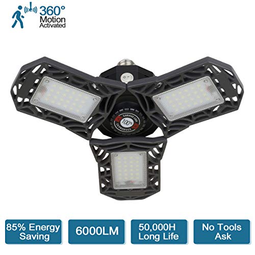 Led Garage Light Motion Sensor 60W Motion Activated Garage Lighting