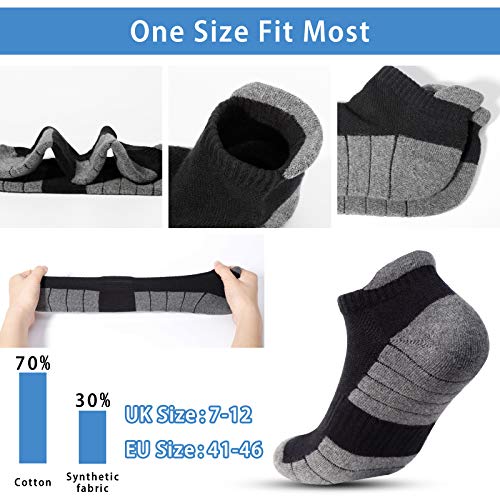 Gozlu-Calcetines-Tobilleros-Hombre-5-Pares-Calcetines-Antiampollas-Deporte-Transpirable-Algodon-para-RunningTrekking-Camping-Senderismo-Talla-41-47