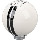 KIMISS 5 Speed Manual Shift Knob | Round Ball Gear Shifter with 3 Adapters for Mustang 1967-2018