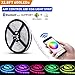 LED Light Strip Kit, 32.8Ft RGB 600 LEDs Waterproof App Strip Lights with 24V Power Supply, Bluetooth Controller and Rope Light Fixing Clips, Supply for Indoor, iOS and Android