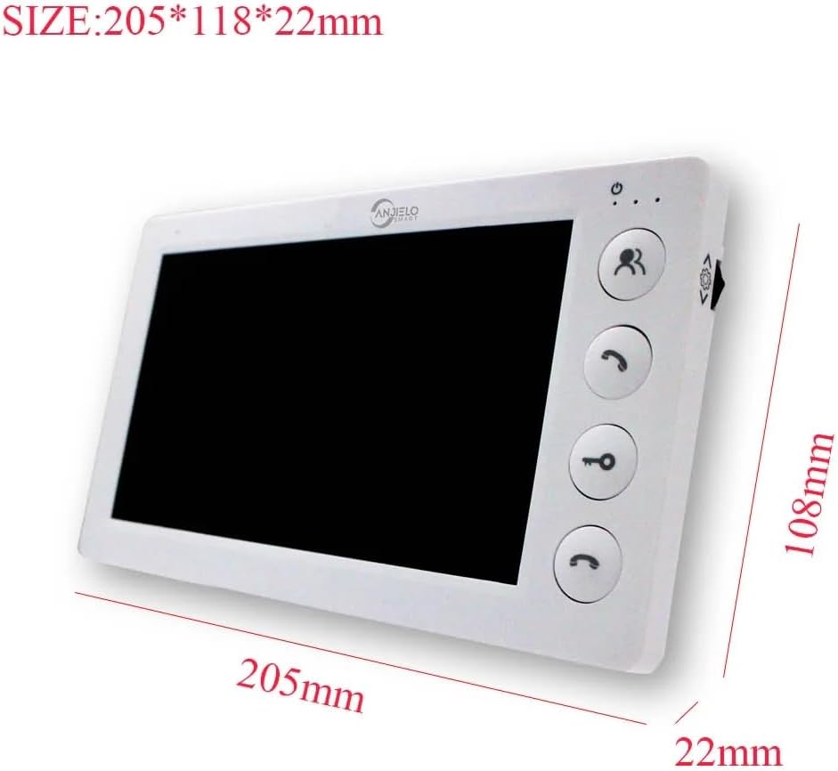 Detailed dimensions of the ANJIELO SMART indoor monitor