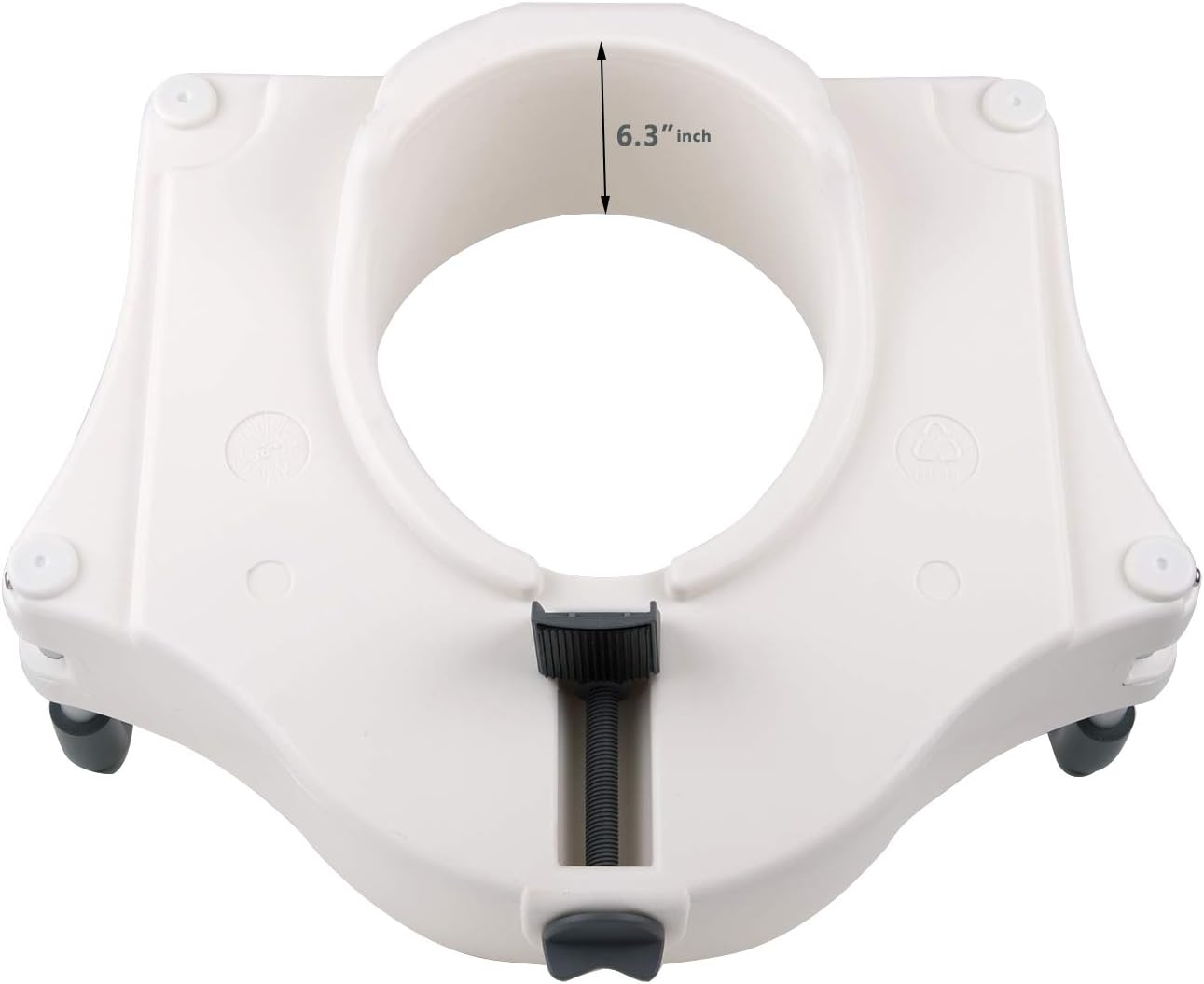 Medokare Raised Toilet Seat Riser - Toilet Seat Risers for Elderly, Portable Handicap Toilet Seat with Handles, Disabled Elevated Riser Seat with Arms: Health & Personal Care