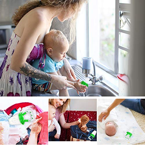 Baby Fresh Food Feeder 3Pcs Fruit Silicone Nipple Teething Toy Reusable Aching Gums Pacifier Green