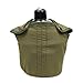 Goetland Stainless Steel WWII US Army Canteen Water Bottle Military Canteen Kit 1QT with 0.5QT Cup Nylon Pouch G.I.