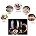 Tea Cup Coffee Mug Handmade Flower Glass Tea Mug and Spoon Set for Birthday Christmas Wedding Friend Party Gifts (12oz)