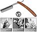 Straight Edge Razor Shaving Shaver for Men, Matte-Finish Blade Tainless Steel Cutthroat Handmade Sharp, Vintage Pure Wood Handle