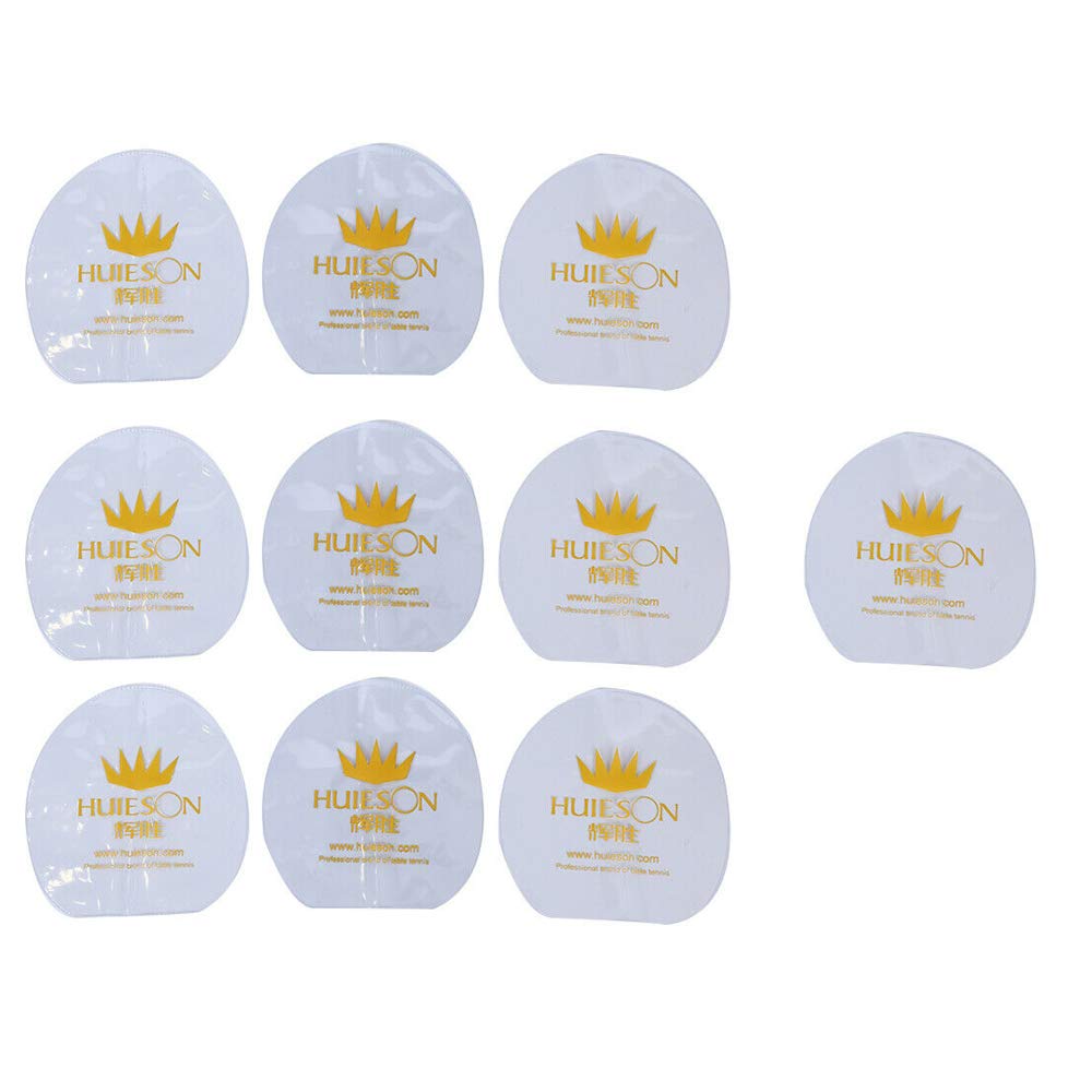 Acxico 10Pcs Ping Pong Table Tennis Racket Rubber Protection Film Protection Cover Transparent