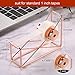 TOODOO Set of Stapler and Tape Dispenser, 4 Pieces Acrylic Rose Gold Modern Desk Accessories Kit Tape and Stapler, Gift for Friends and Families