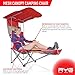 Raise Your Game RYG Folding Camping Chair Set, Portable Outdoor Reclining Camp Chairs, Heavy Duty Lightweight Lounge Beach Chair with Adjustable Shade Canopy (Red)