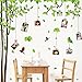 Large Memory Tree Photo Frames Combination DIY Wall Stickers Removable Transparent Wall Decals Art for Living Room Bedroom Decorative Home Decoration Stickers Mural (AM9019)