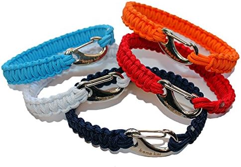ParaCare 'Skinny' Survival Bracelet / Anklet with Silver Aluminum Hook Clasp (Medium, Sky Blue)