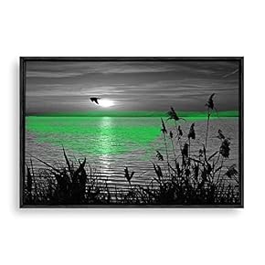 Framed Black and White Scenery Home Artwork for...