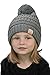 Funky Junque Toddler Pom Beanie – Warm Kids Winter Hat for Ages 1–4, Cozy Knit Snow Beanies for Baby Boys & Girls - Melange Grey
