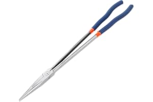 WISEPRO Long Reach Pliers - 16 Inches Straight Angle Long Needle Nose Pliers - for Narrow Spaces and Limited Areas