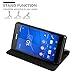 Cadorabo Book Case Compatible with Sony Xperia Z3 in Night Black - with Magnetic Closure, Stand Function and Card Slot - Wallet Etui Cover Pouch PU Leather Flip