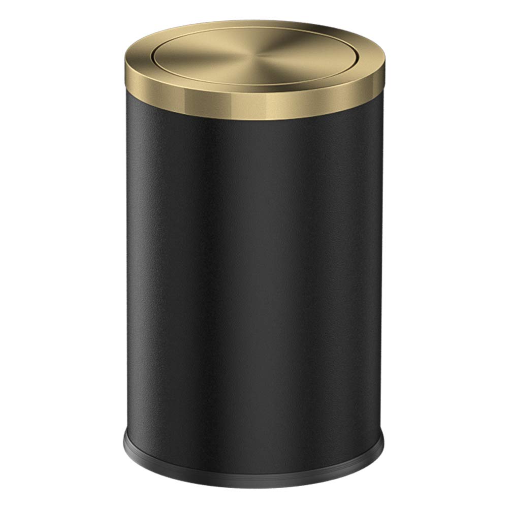 Stainless Steel Trash can, Bathroom Trash can with lid，Small Trash Can with Flipping Lid, 2.4gallon, Garbage cans for Kitchen，Living Room. Metallic Gold (ＢＬＡＣＫ): Industrial & Scientific