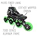 VNLA Loco Verde Roller Blades/Adult Rollerblades Women - Adjustable Inline Skates for Women - Patines Roller Skate Blade - Rollerblades Men (Black/Green)