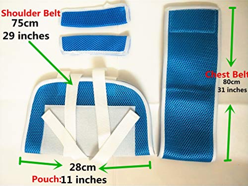 Kids Arm Sling Child Arm Support Sling Functional Children Arm immobilizer Sling for Broken Collarbone or Cast Cover (Blue-Green)