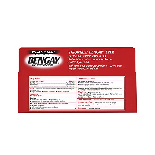 Ultra Strength Bengay Pain Relief Cream, Topical Analgesic for Muscle