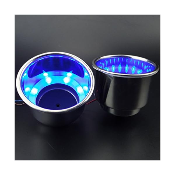 4-Pieces-LED-Blue-Stainless-Steel-Cup-Drink-Holder-with-Drain-LED-Blue-Marine-Boat-Rv-Camper 4-Pieces-LED-Blue-Stainless-Steel-Cup-Drink-Holder-with-Drain-LED-Blue-Marine-Boat-Rv-Camper