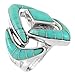 Turquoise Statement Ring in Sterling Silver 925 for Women Sizes 6 to 12