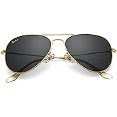 Pro Acme Classic Aviator Sunglasses for Women & Men Glass Lens Metal Frame UV400 Driver Sunglasses