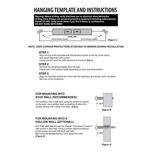 MCS Frameless Wall Mirror with Polished Edge, 24x36 inch Pricepulse