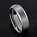 Tungsten Men ring Wedding Engagement 6mm Comfort Fit Brushed Beveled Edges Size 6-13