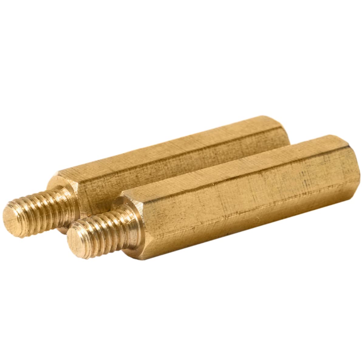MACHSWON 20PCS M2.5 Hex Brass Spacer Standoff Screw Nut Threaded Pillar M2.5 * 10+6mm Hexagonal Single Head Copper Column