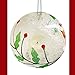 BANBERRY DESIGNS Cardinal Christmas Ornament - Light Up Glass Ball Ornament Cardinal Design - White Snow and Glitter Inside