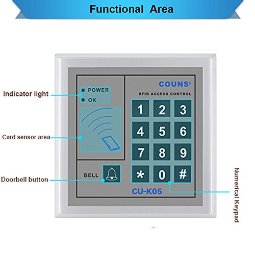 image for COUNS RFID ID Door Access Control Stand Alone Single Door System With 