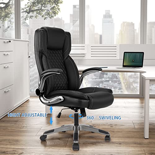 KCREAM Office Chair, Adjustable Computer Chair PU Leather Swivel Task