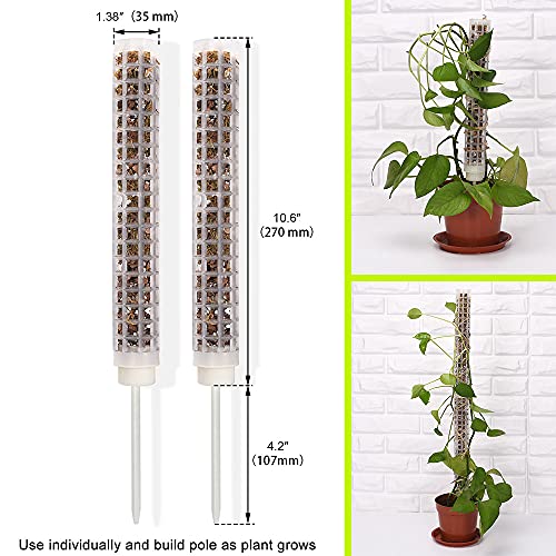 Moss Pole,Small Plastic Moss Pole for Plants Monstera and Climbing