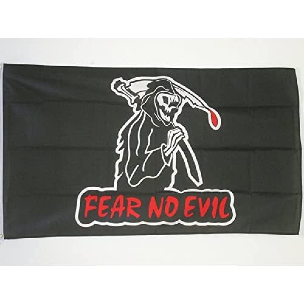 AZ FLAG - Pirate Fear No Evil Flag - 3x5 Ft - 100D Polyester Pirates Banner with Two Metal Grommets - Fade Resistant - Vivid Colors - 3' x 5' Feet - 150x90 Cm