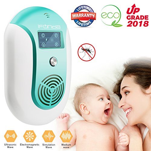 Mosquito Repellent, Electronic Ultrasonic Pest Repeller Variable Frequency Mouse Pest Repellent Effective Indoor Home Plug-in Bug Repellent Pest Control for Wasp Squirrel Roach Rodent Bedbug (BLUE)