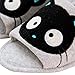 EURO SKY Black Cat Antiskid Waterproof Indoor Slippers Household shoes Grey