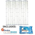 Pleatco Cartridge Filter PCC130-PAK4 Pack of 4 Pentair Clean & Clear Plus 520 Waterway CW425 w/ 1x Filter Wash