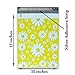 100 Pack of Mighty Gadget (R) Yellow Daisy Designer Poly Mailers - 10x13 inch Shipping Envelopes with 2.35 mil Thickness