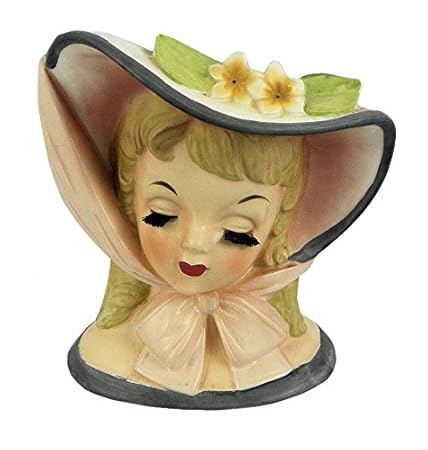 Napco Ceramic Vintage 1959 Lady Head Vase Amazon Co Uk Kitchen