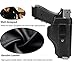 Tenako Defender Leather IWB Holster for S&W M&P Shield - Glock 17 19 22 23 32 33 / Springfield XD & XDS Multi Use Soft Pouch for Pistol Inside The Waistband Small, Medium, Large Single Double Stack