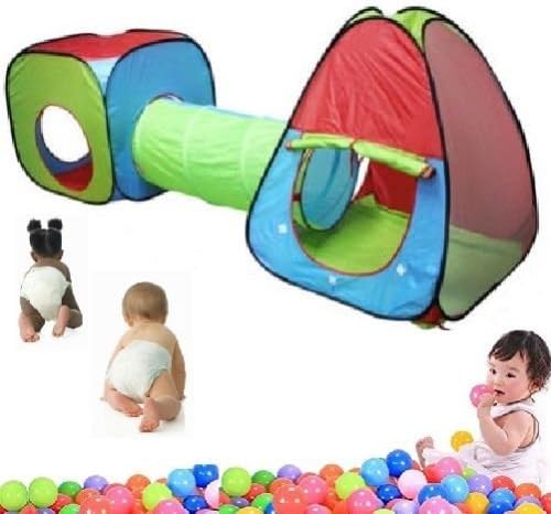 HYGRAD ® 3 in 1 Childrens Physical Exciting Kids Baby Play Tent Tunnel Playhouse Set Pop Up Outdoor Indoor