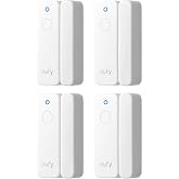 eufy Security Entry Sensor 4-Pack, Wireless Door and Window Sensors | Dual-side Detection, Convenient Bypass Button, Requires a US Version of HomeBase 2, 3, Mini, or Pro