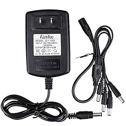 See Faittoo Security Camera Power Adapter 12V 2.5A 100V-240V AC To DC 2.1x5.5mm w/ 4-Way Power Splitter Cable UL FCC Marked LED Power Adapter Transformers-Fits Analog/AHD DVR/Camera, RGB LED Strip Lights Details