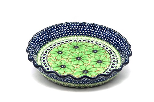 Click Here to See More Images Polish Pottery Baker - Pie Dish - Fluted - Unikat Signature U408A